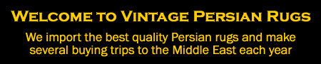 We import the best quality Persian rugs and make several buying trips to the Middle East each year